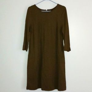 Shift dress olive green